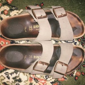 Taupe Slide-on Birkenstocks